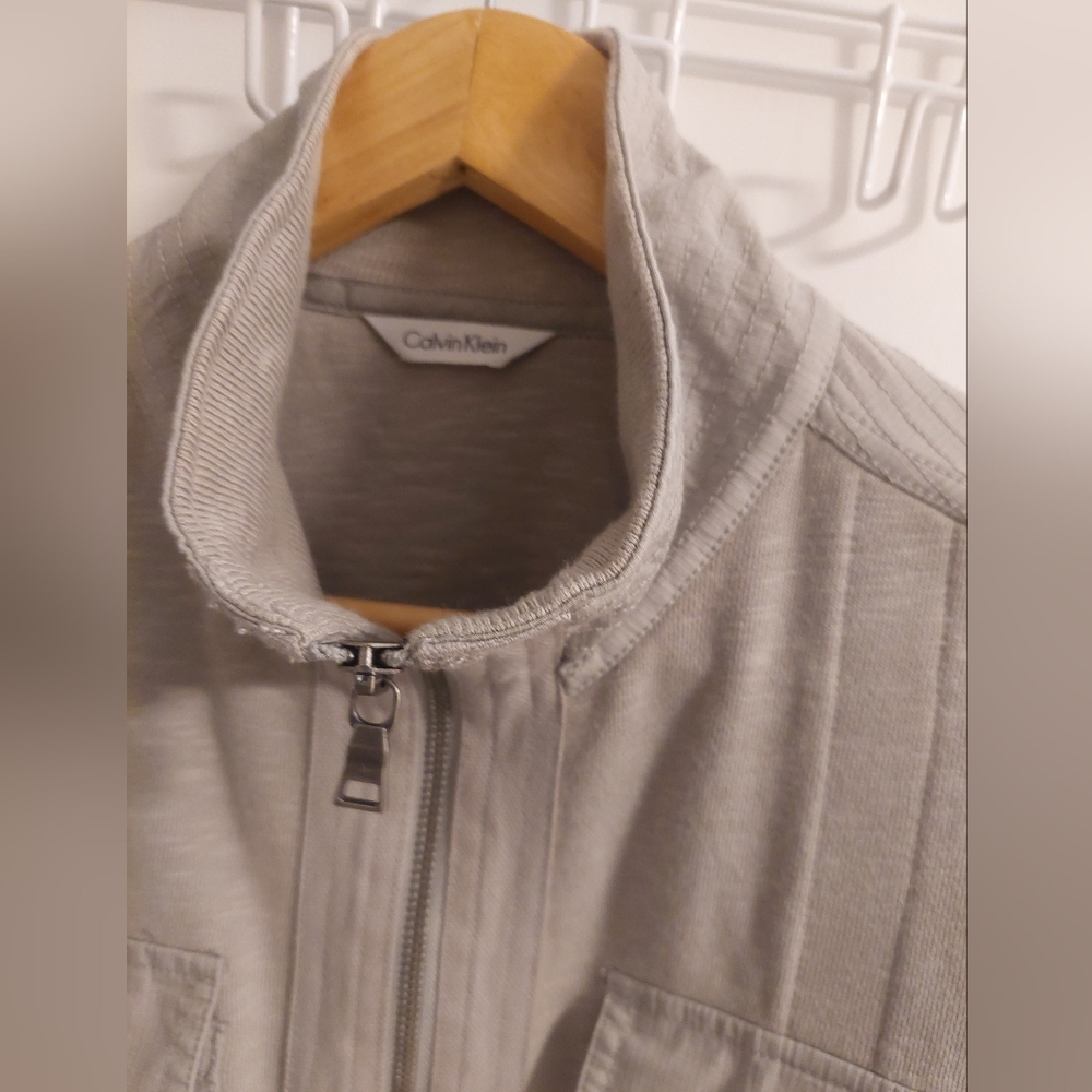 100% Cotton Calvin Klein Men's Gray Jacket - Picture 2 of 6